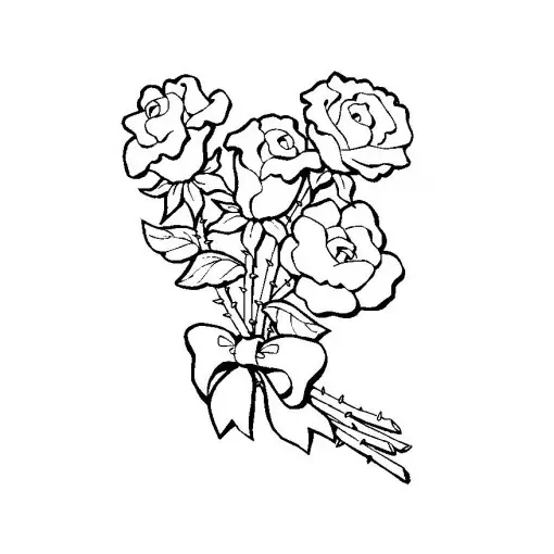  Dibujos de ramo de flores para colorear