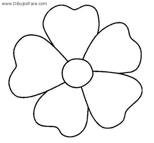 dibujos para colorear de petalos de flores
