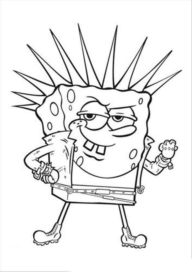 dibujos para pintar bob esponja