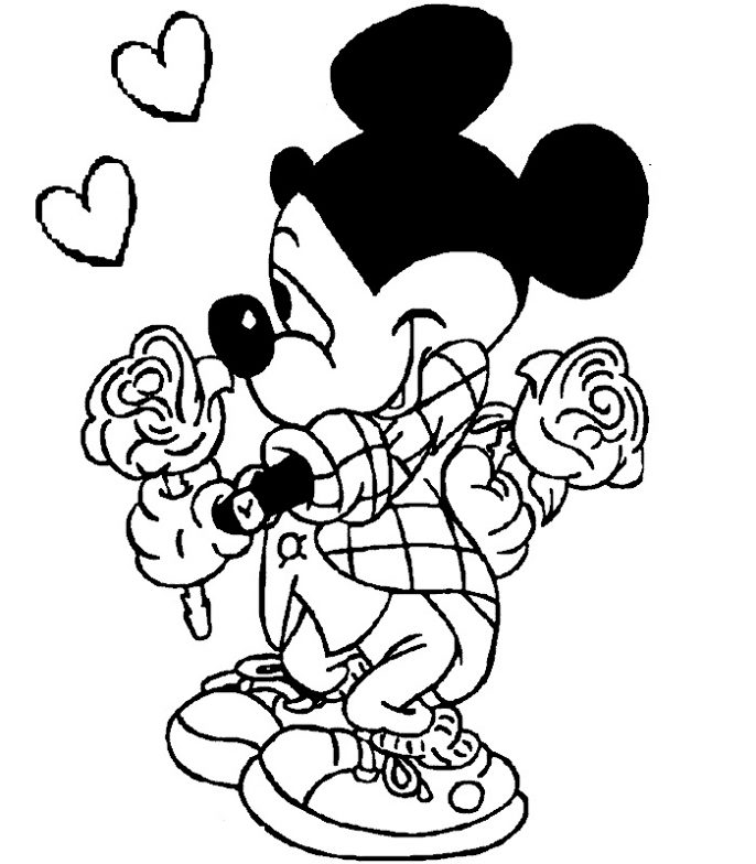 dibujos para pintar mickey