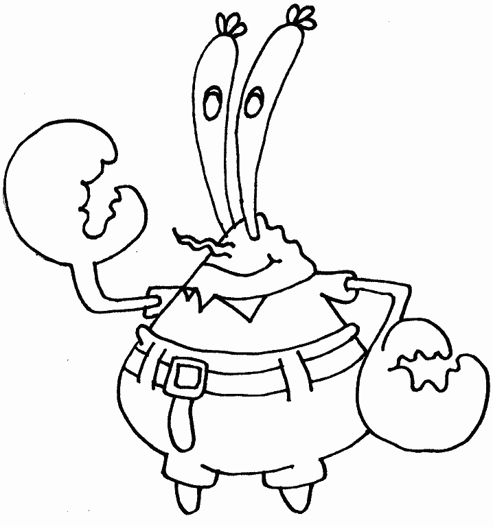 don cangrejo bob esponja dibujos para colorear