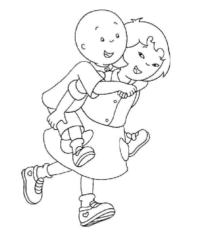 fichas de caillou para colorear