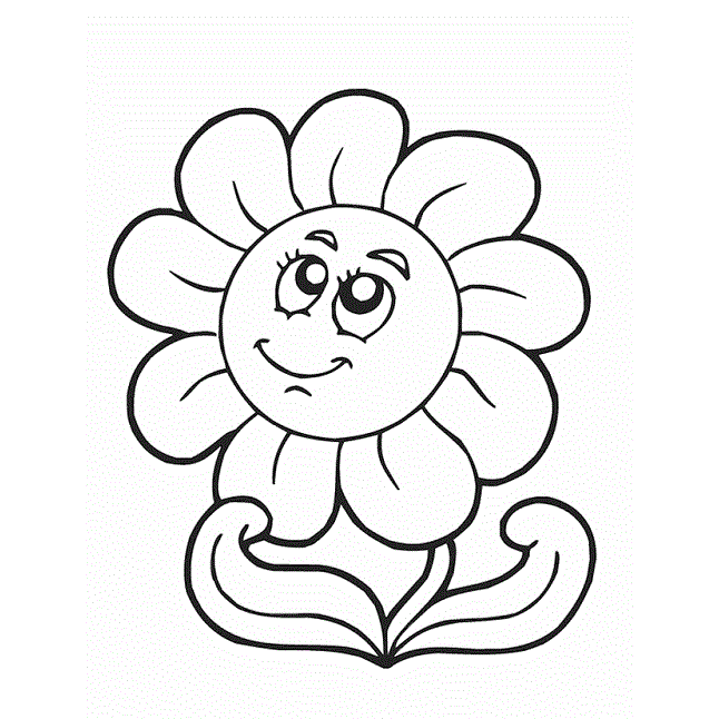 flores animadas dibujos para pintar e imprimir