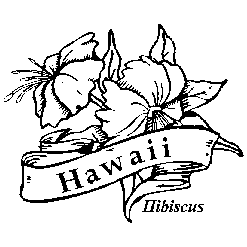 flores hawaianas exoticas para colorear