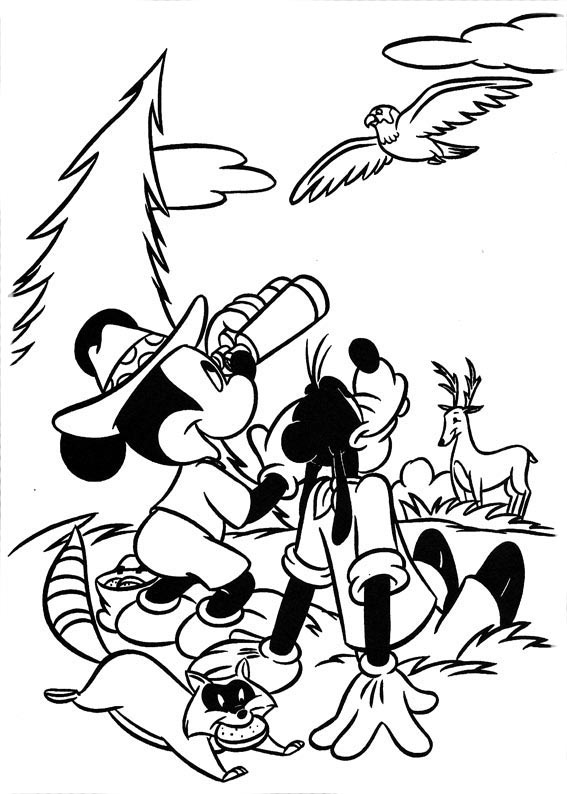 goffy y mickey disney para colorear