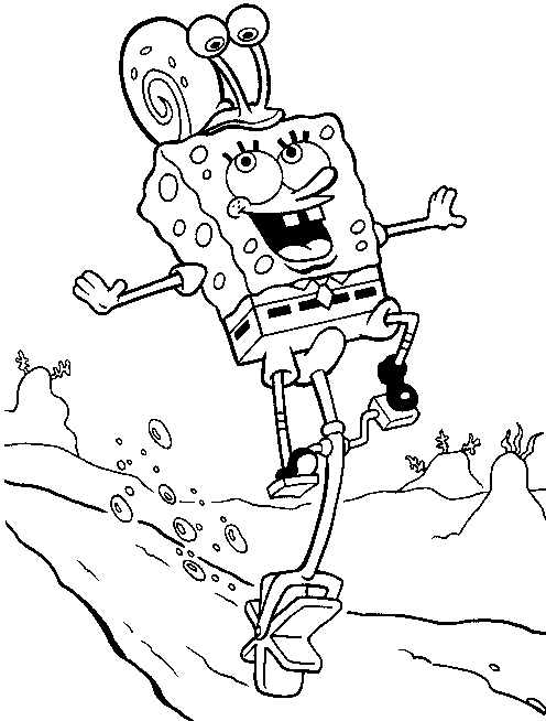 imagenes de bob esponja para colorear