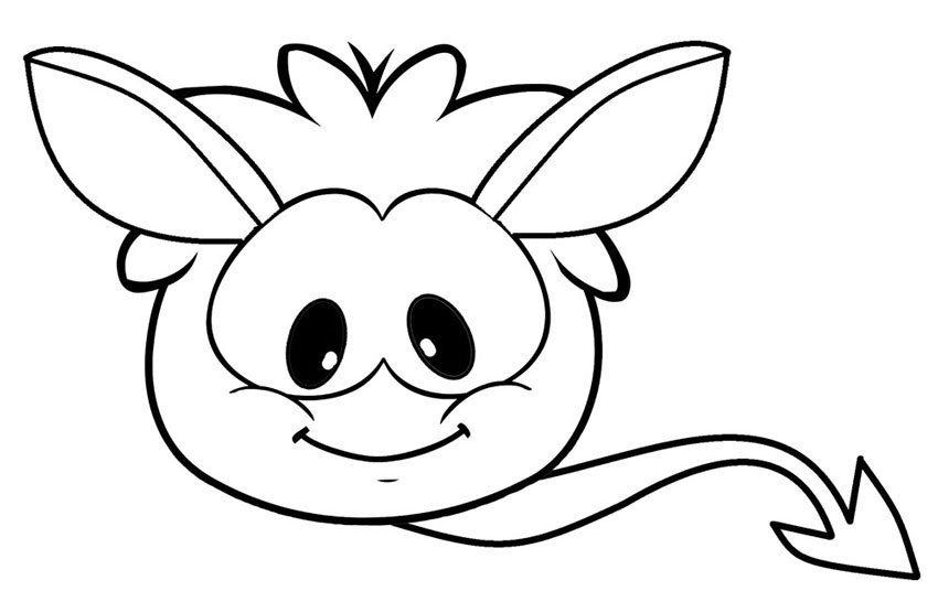 imagenes de puffles para colorear