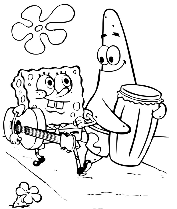 imagenes para pintar de bob esponja