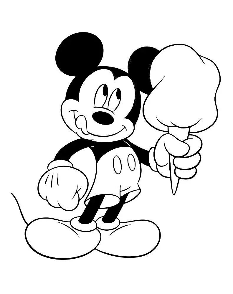 imagenes para pintar de mickey mouse