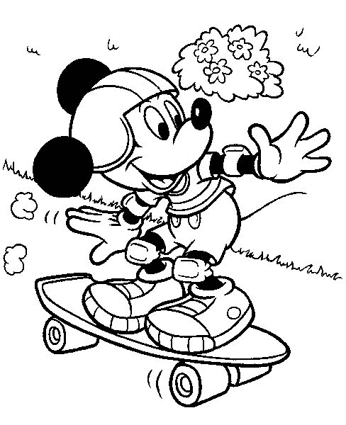 imagenes para pintar de mickey