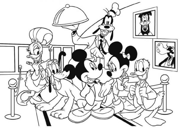 la casa de mickey para colorear