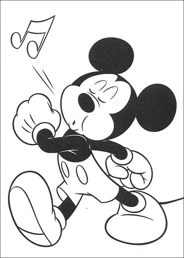 mickey cantor para colorear