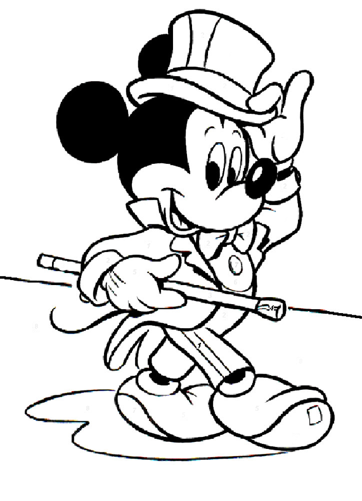 mickey magico para colorear