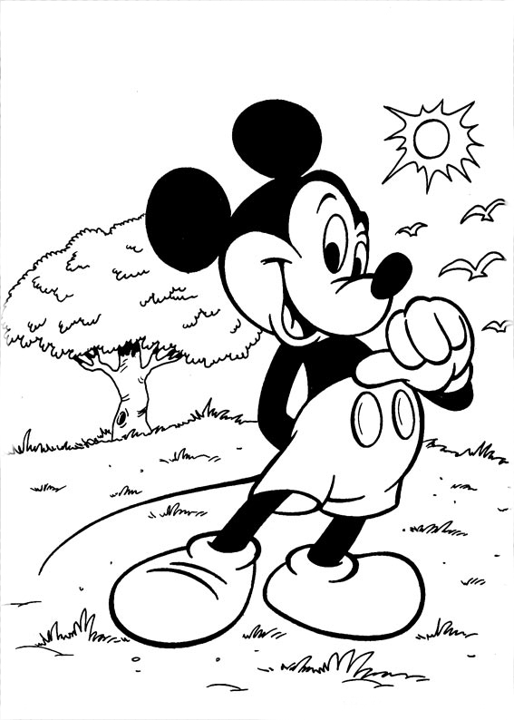 mickey mause para colorear