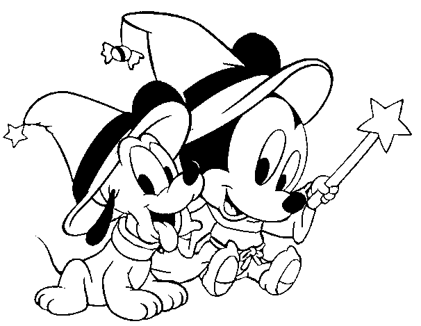 mickey y pluto dibujos para colorear