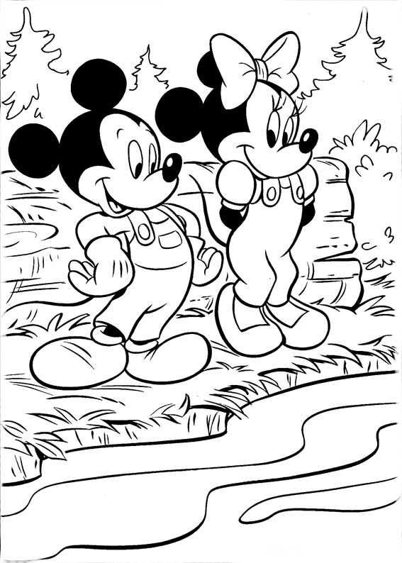 minnie y mickey imagenes para colorear