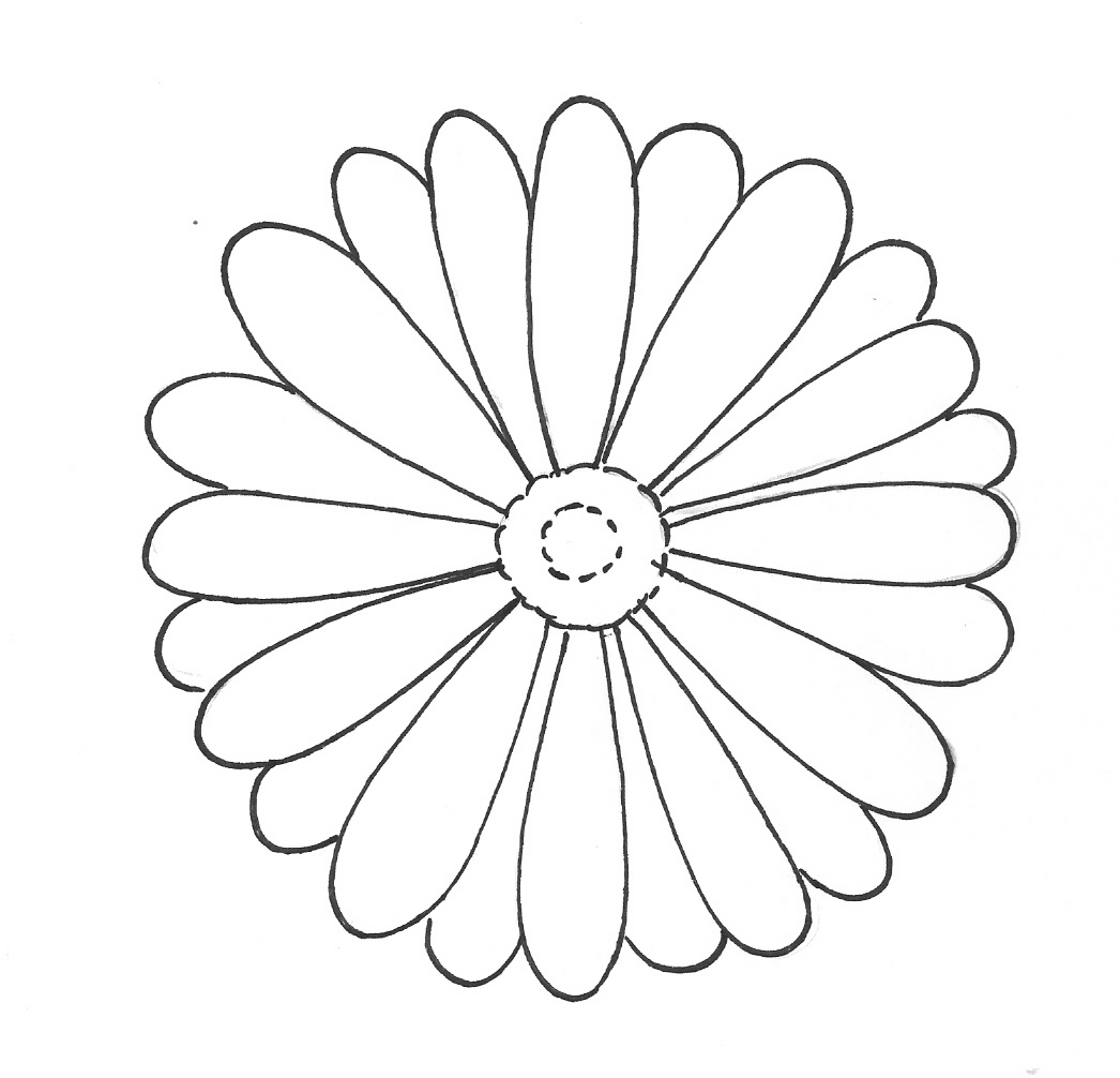 molde de flor para imprimir y pintar