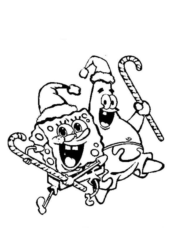 navidad bob esponja dibujos para colorear