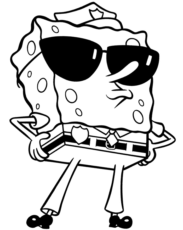 para colorear bob esponja