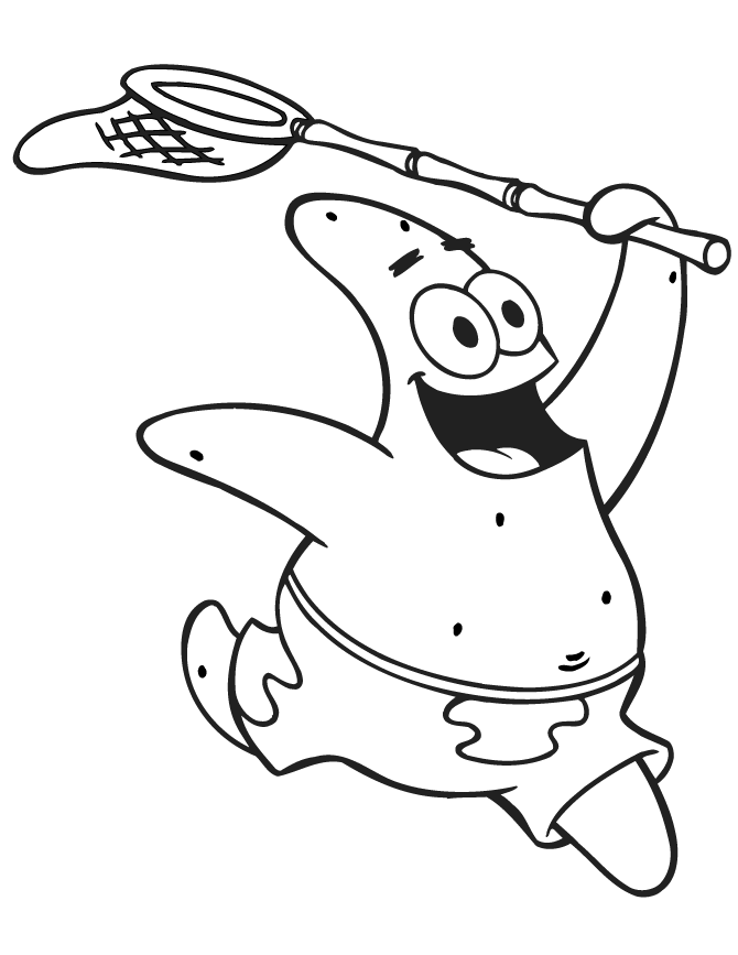 patricio bob esponja para colorear