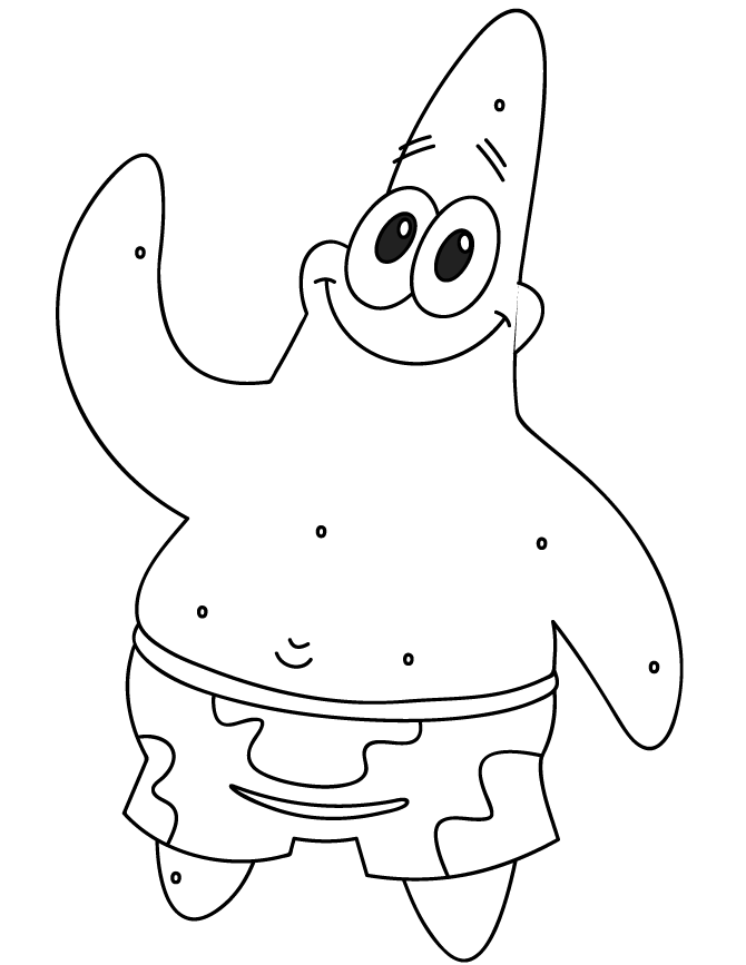 patricio bob esponja para pintar e imprimir