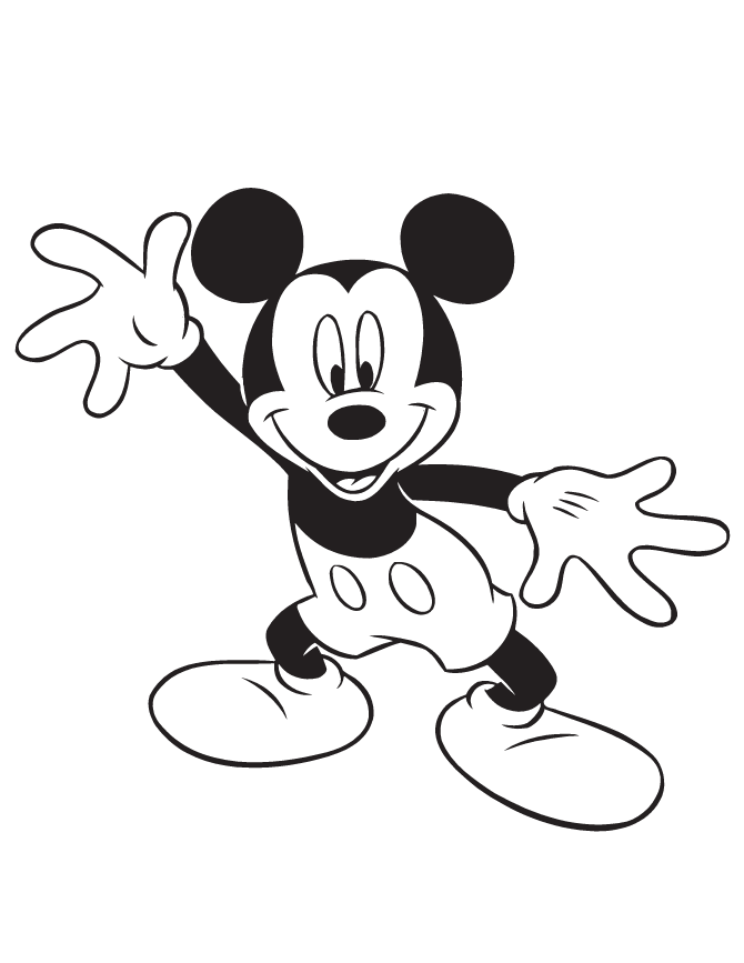 plantilla de mickey para colorear