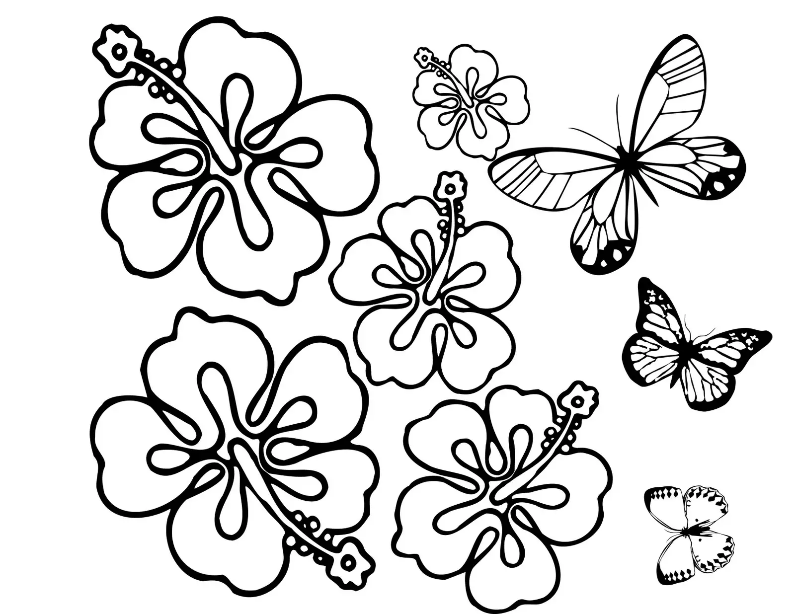 plantillas de flores y mariposas para pintar