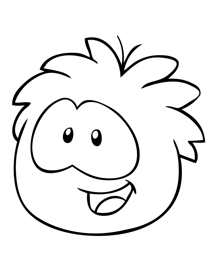 puffles para colorear de club penguin