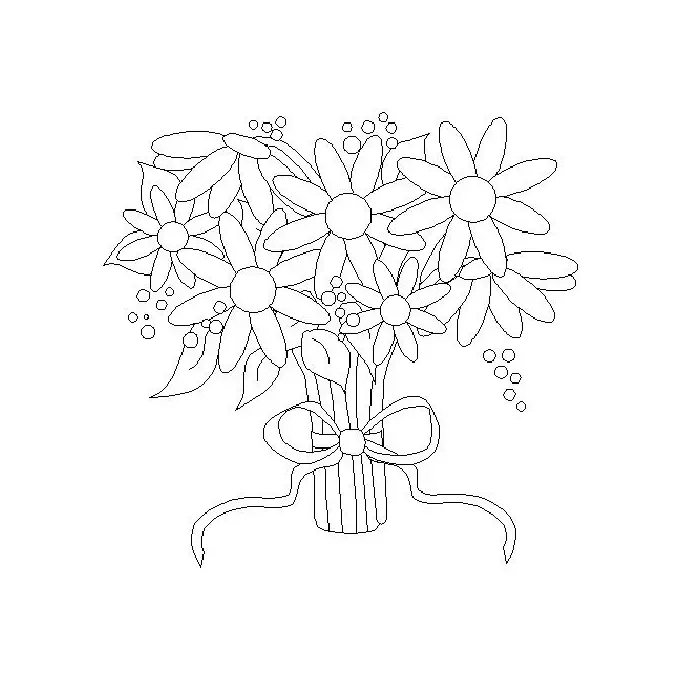 Dibujos de ramo de flores para colorear