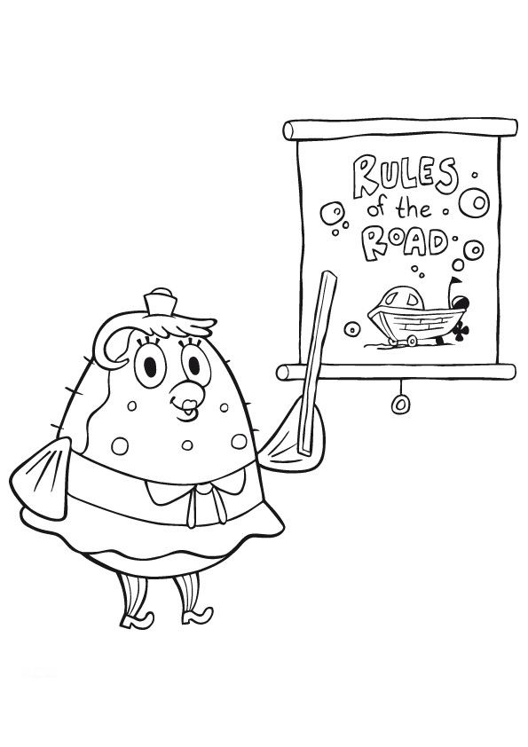 sra puff bob esponja para colorear