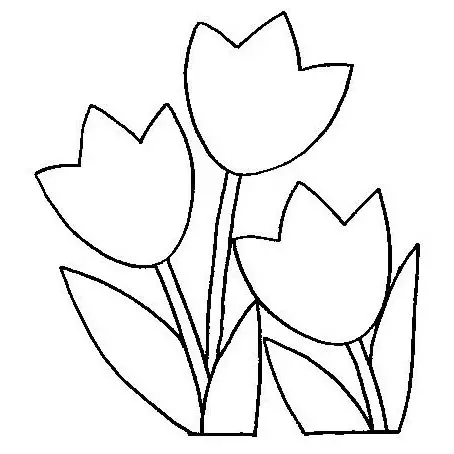 tulipanes para colorear