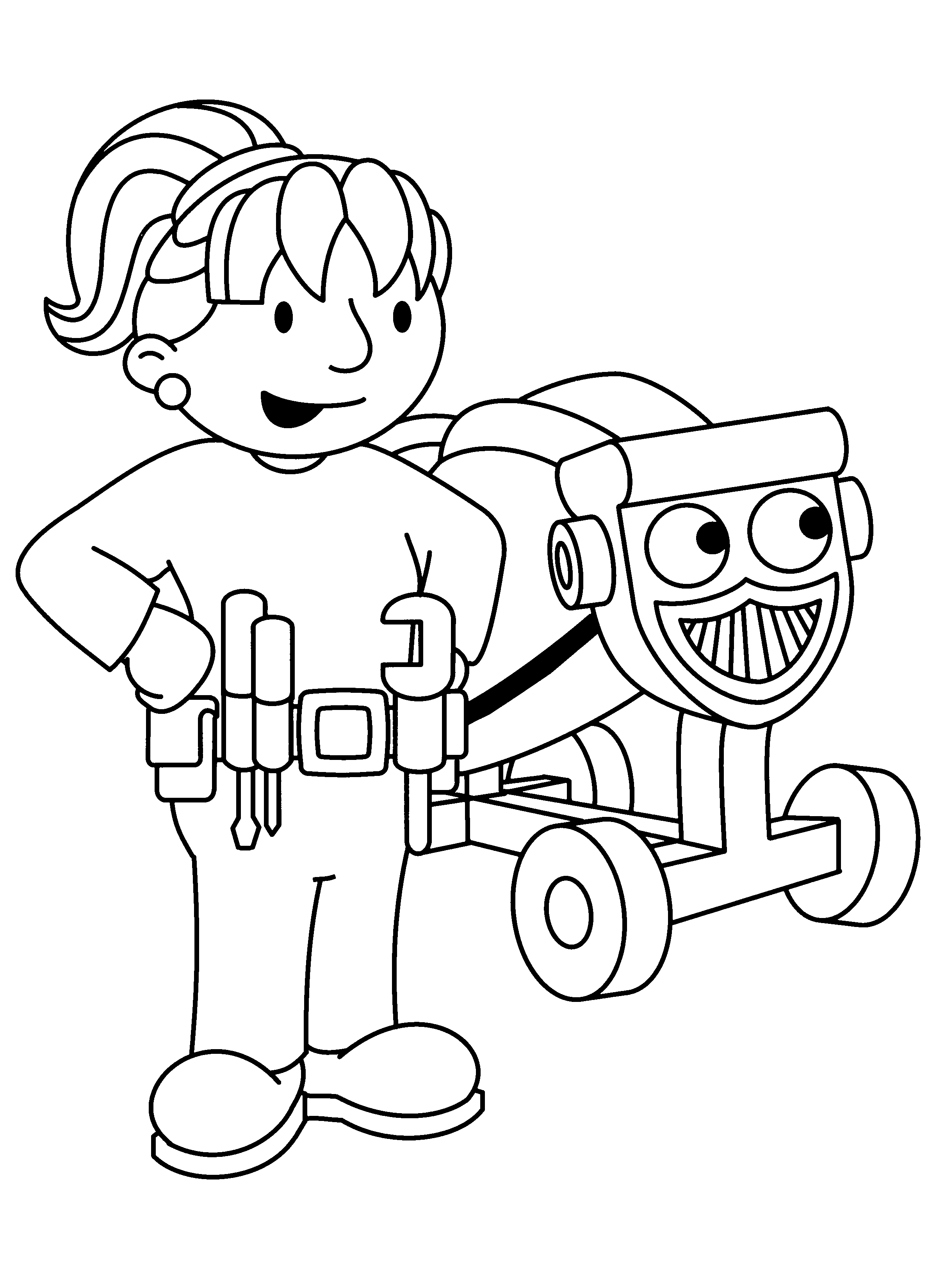 bob el constructor dibujos para pintar e imprimir