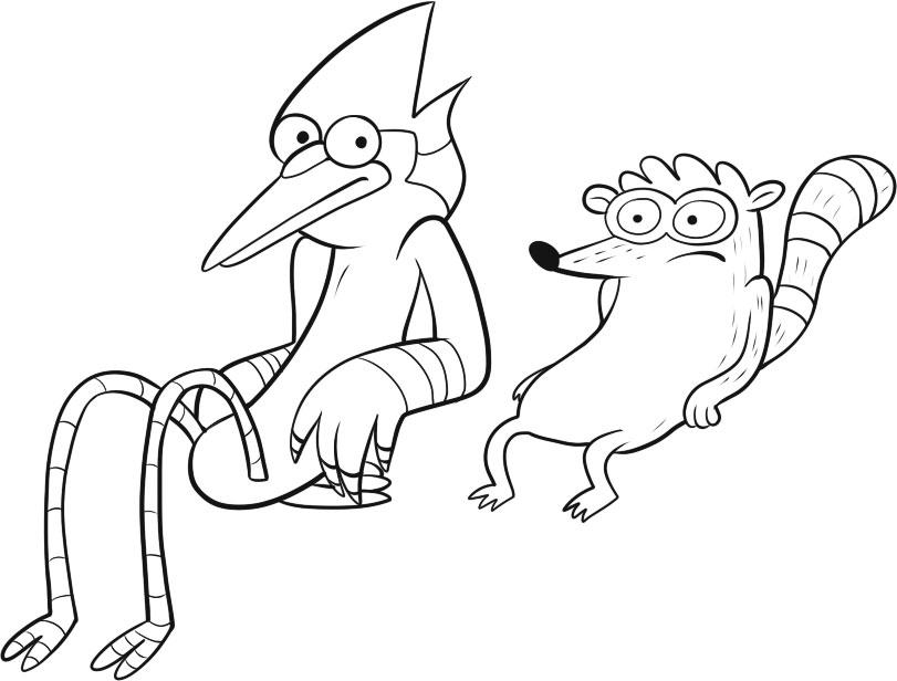 regular show para colorear