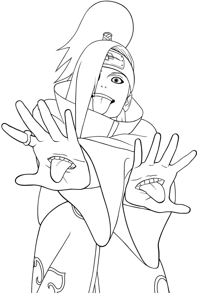 Akatsuki naruto para colorear