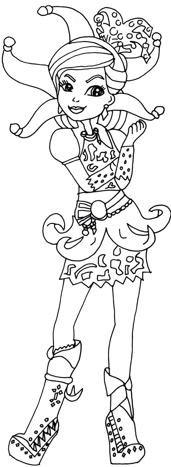 Courtly Jester ever after high para colorear