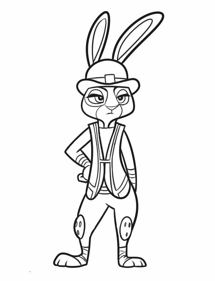 agente judy hopps para colorear