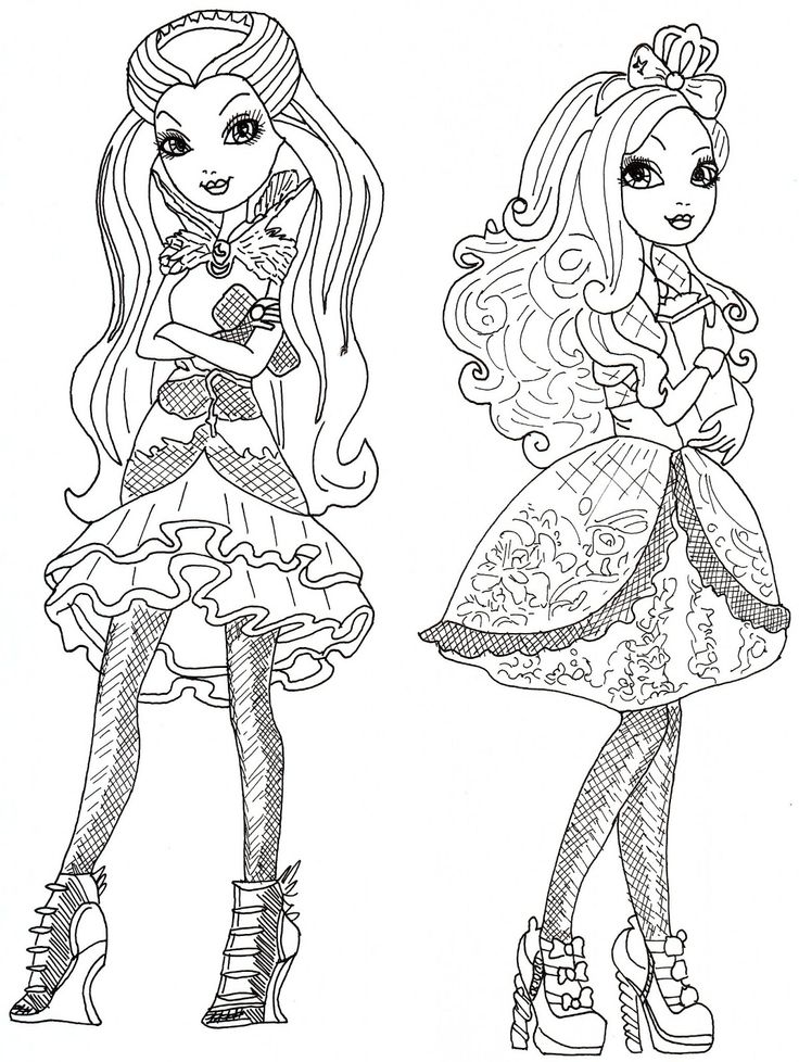 apple white e raven queen para colorear