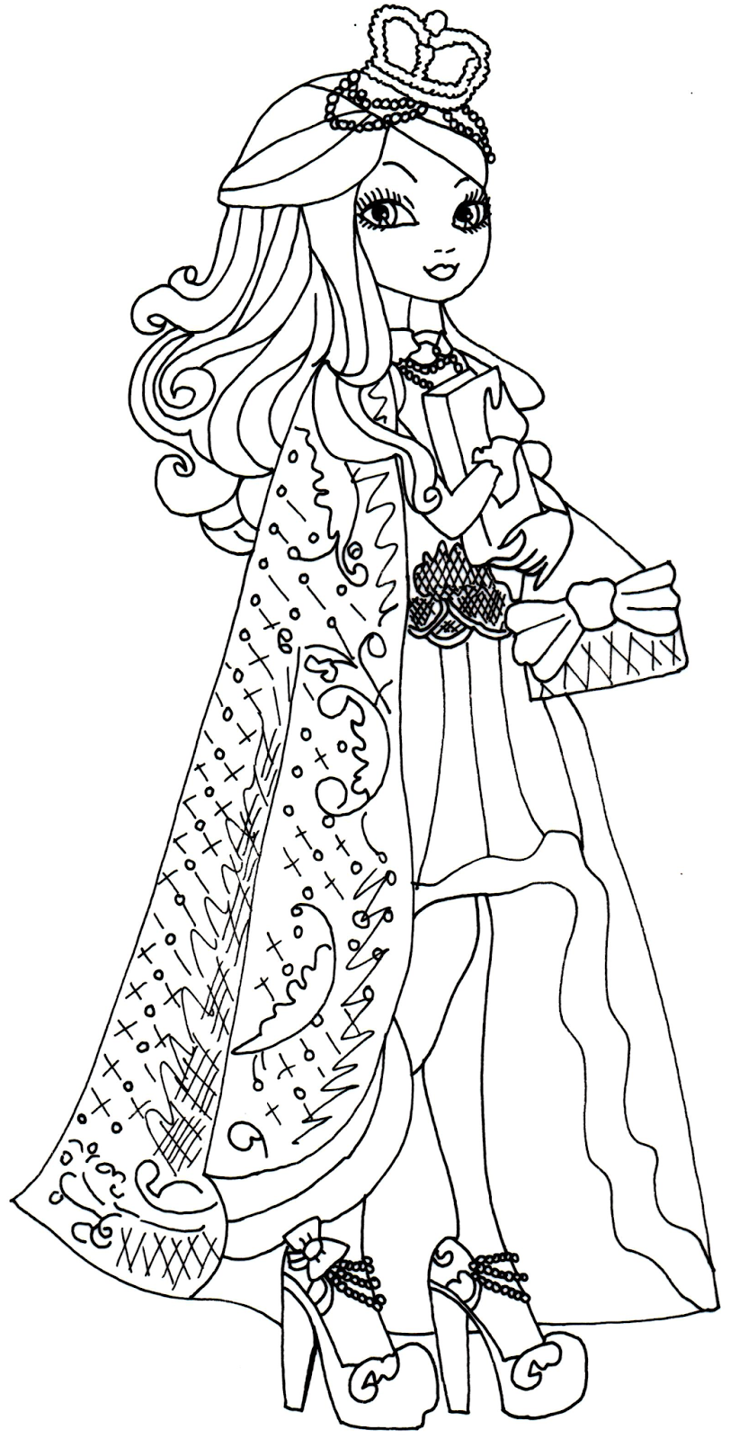 apple white ever after high para colorear