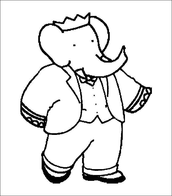 babar colorear