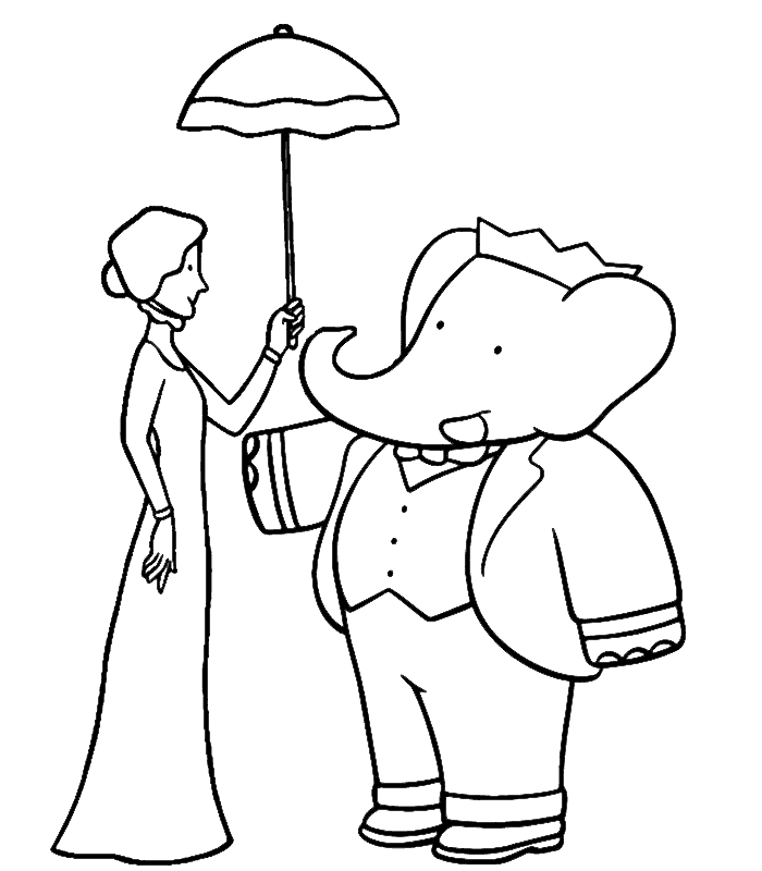 babar para colorear