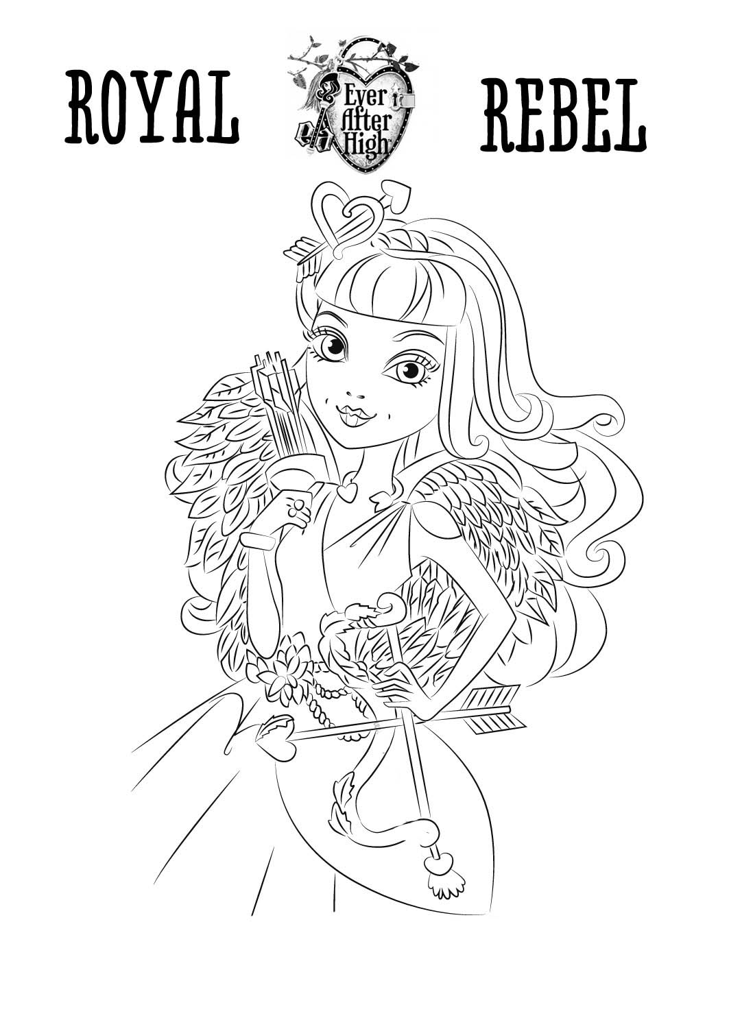 ca-cupid ever-after high para colorear