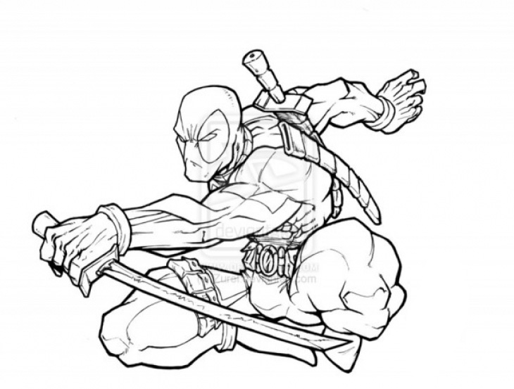 deadpool para colorear