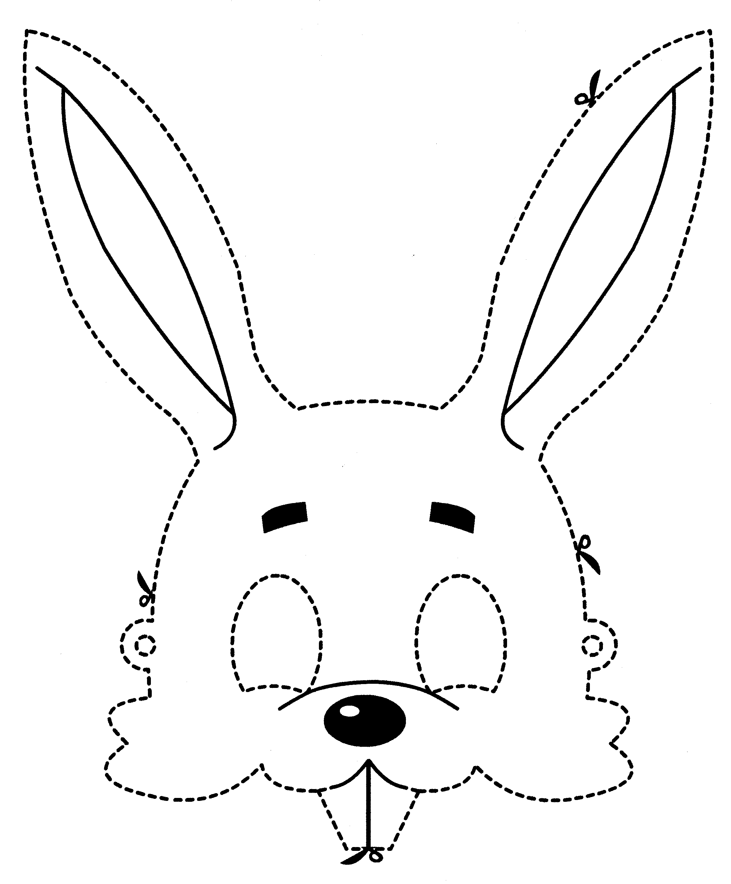 dibujo de cara de conejo para colorear