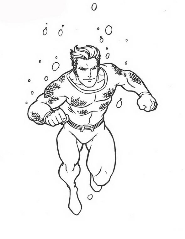 dibujos de aquaman para pintar