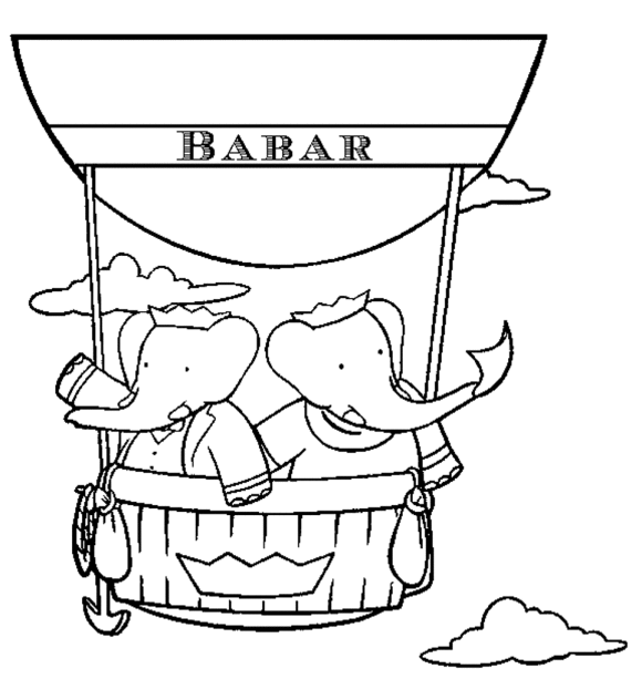 dibujos de babar para imprimir