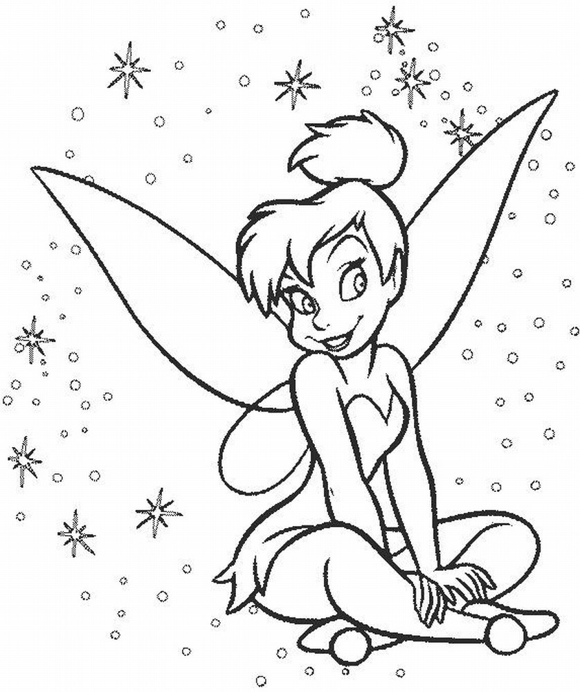 Tinkerbell para colorear, pintar e imprimir