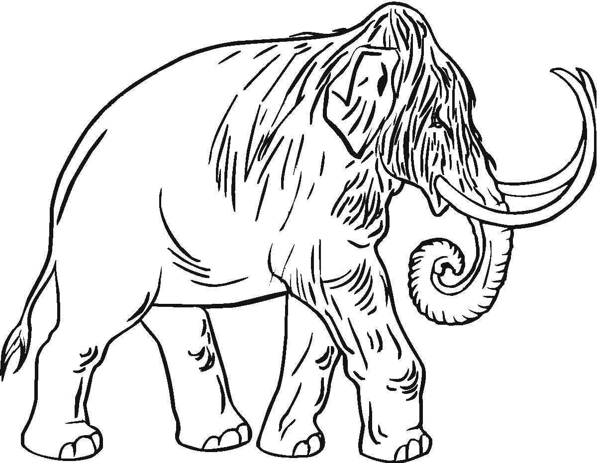 dibujos de mamut para colorear