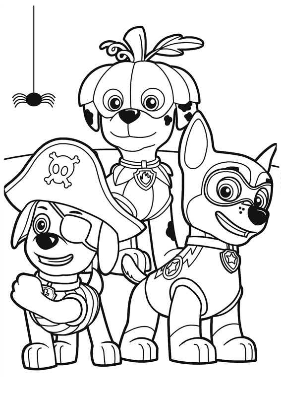 dibujos de paw patrol para colorear