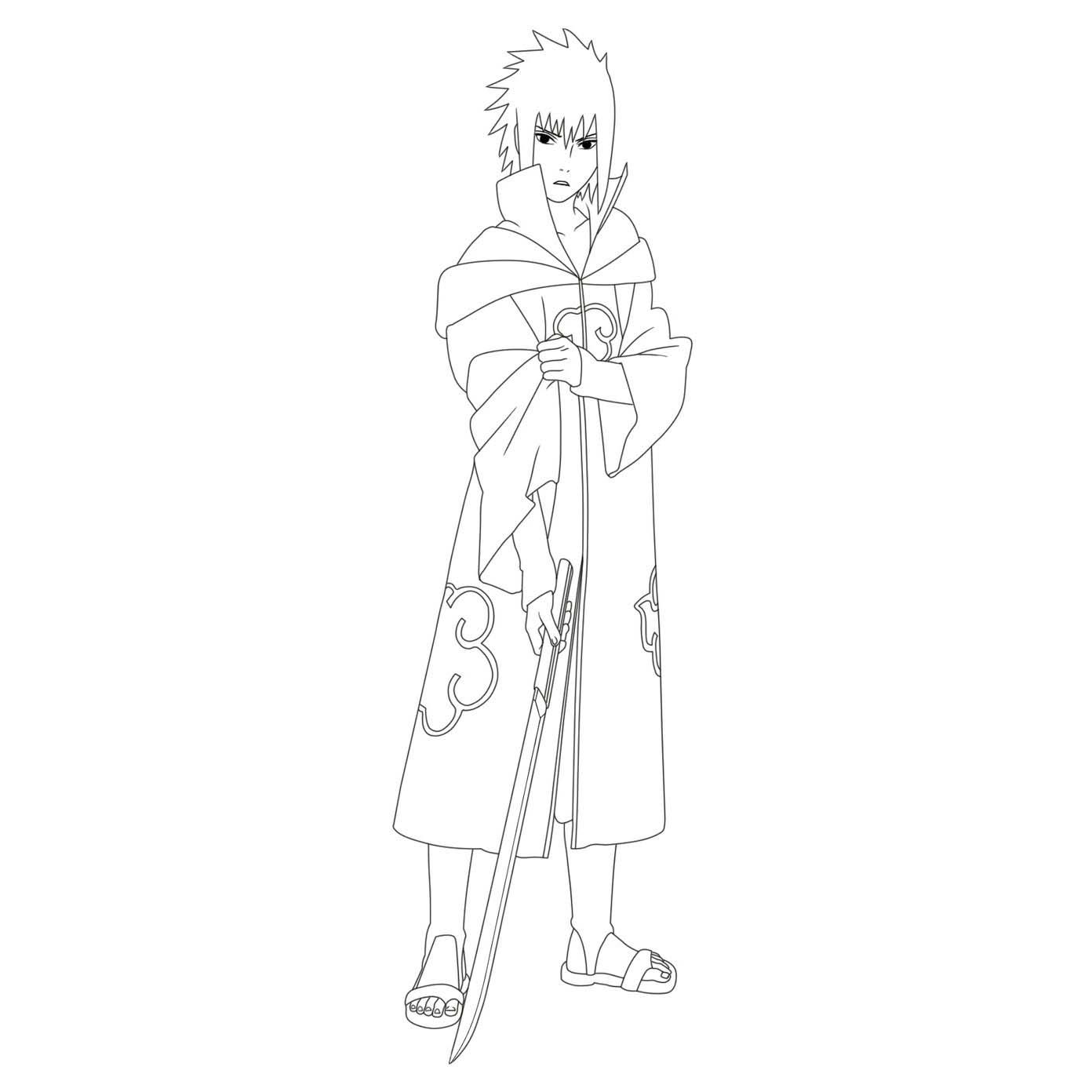 dibujos de sasuke para colorear