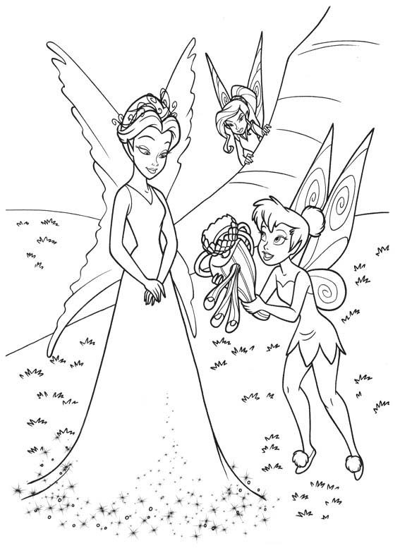 dibujos de tinkerbell para colorear